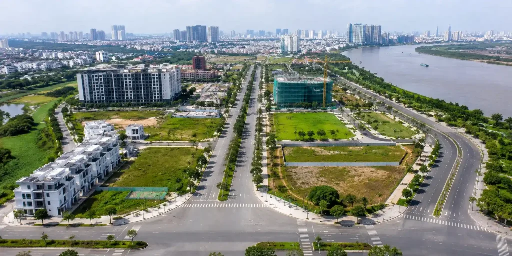 Bản đồ phân lô dự án Thạnh Mỹ Lợi giúp xác định vị trí lô đất nhưng không phản ánh tình trạng giao thông, thoát nước hay tiến độ hạ tầng.